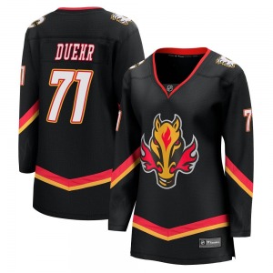 Walker Duehr Calgary Flames Fanatics Branded Women's Premier Breakaway 2022/23 Alternate Jersey (Black)