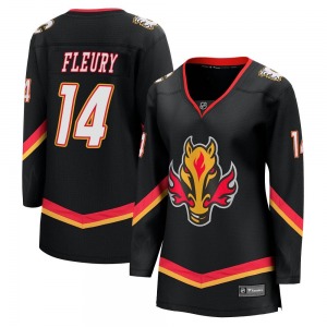 Theoren Fleury Calgary Flames Fanatics Branded Women's Premier Breakaway 2022/23 Alternate Jersey (Black)