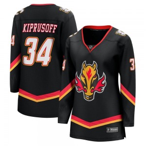 Miikka Kiprusoff Calgary Flames Fanatics Branded Women's Premier Breakaway 2022/23 Alternate Jersey (Black)