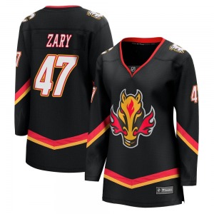 Connor Zary Calgary Flames Fanatics Branded Women's Premier Breakaway 2022/23 Alternate Jersey (Black)