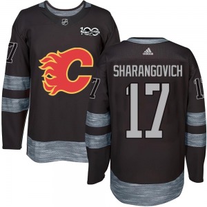Yegor Sharangovich Calgary Flames Authentic 1917-2017 100th Anniversary Jersey (Black)