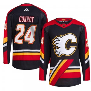 Craig Conroy Calgary Flames Adidas Youth Authentic Reverse Retro 2.0 Jersey (Black)