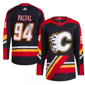 Brayden Pachal Calgary Flames Adidas Youth Authentic Reverse Retro 2.0 Jersey (Black)