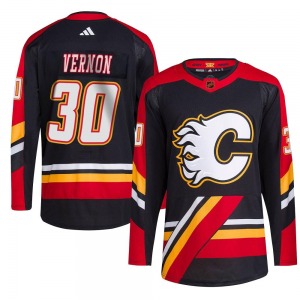 Mike Vernon Calgary Flames Adidas Youth Authentic Reverse Retro 2.0 Jersey (Black)