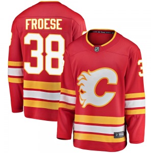 Byron Froese Calgary Flames Fanatics Branded Youth Breakaway ized Alternate Jersey (Red)