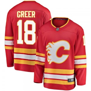 A.J. Greer Calgary Flames Fanatics Branded Youth Breakaway Alternate Jersey (Red)