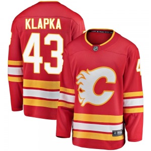 Adam Klapka Calgary Flames Fanatics Branded Youth Breakaway Alternate Jersey (Red)