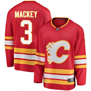 Connor Mackey Calgary Flames Fanatics Branded Youth Breakaway Alternate Jersey (Red)