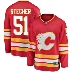 Troy Stecher Calgary Flames Fanatics Branded Youth Breakaway Alternate Jersey (Red)