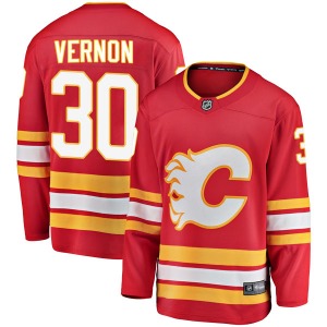 Mike Vernon Calgary Flames Fanatics Branded Youth Breakaway Alternate Jersey (Red)