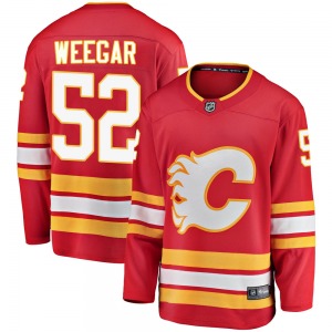 MacKenzie Weegar Calgary Flames Fanatics Branded Youth Breakaway Alternate Jersey (Red)