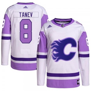 Christopher Tanev Calgary Flames Adidas Youth Authentic Hockey Fights Cancer Primegreen Jersey (White/Purple)
