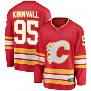Johannes Kinnvall Calgary Flames Fanatics Branded Breakaway Alternate Jersey (Red)