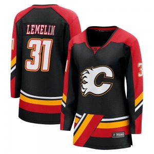 Rejean Lemelin Calgary Flames Fanatics Branded Women's Breakaway Special Edition 2.0 Jersey (Black)