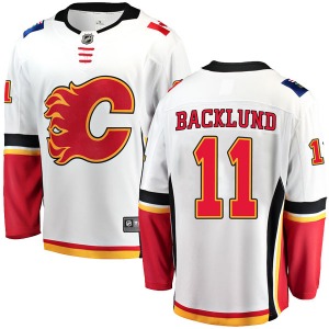Mikael Backlund Calgary Flames Fanatics Branded Breakaway Away Jersey (White)