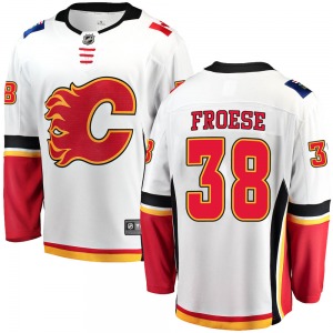 Byron Froese Calgary Flames Fanatics Branded Breakaway ized Away Jersey (White)