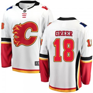 A.J. Greer Calgary Flames Fanatics Branded Breakaway Away Jersey (White)