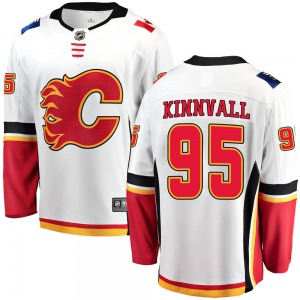 Johannes Kinnvall Calgary Flames Fanatics Branded Breakaway Away Jersey (White)