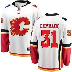 Rejean Lemelin Calgary Flames Fanatics Branded Breakaway Away Jersey (White)