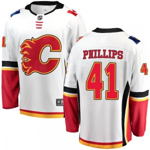 Matthew Phillips Calgary Flames Fanatics Branded Breakaway Away Jersey (White)