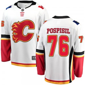 Martin Pospisil Calgary Flames Fanatics Branded Breakaway Away Jersey (White)