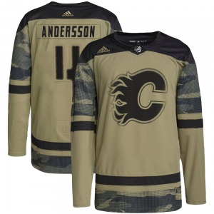 Rasmus Andersson Calgary Flames Adidas Authentic Military Appreciation Practice Jersey (Camo)