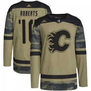 Gary Roberts Calgary Flames Adidas Authentic Military Appreciation Practice Jersey (Camo)