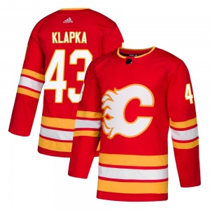 Adam Klapka Calgary Flames Adidas Youth Authentic Alternate Jersey (Red)