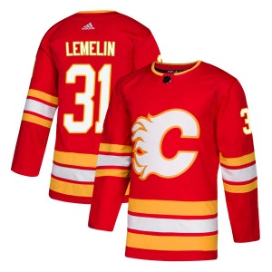 Rejean Lemelin Calgary Flames Adidas Youth Authentic Alternate Jersey (Red)