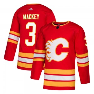 Connor Mackey Calgary Flames Adidas Youth Authentic Alternate Jersey (Red)