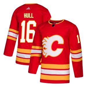 Brett Hull Calgary Flames Adidas Authentic Alternate Jersey (Red)