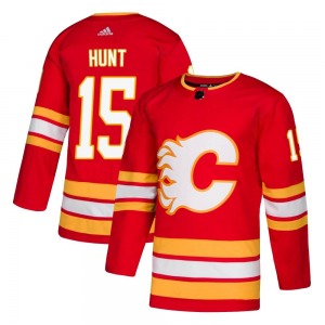 Dryden Hunt Calgary Flames Adidas Authentic Alternate Jersey (Red)