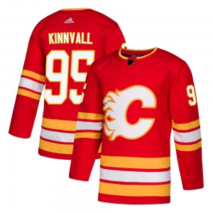 Johannes Kinnvall Calgary Flames Adidas Authentic Alternate Jersey (Red)
