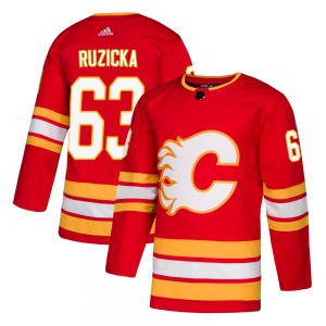 Adam Ruzicka Calgary Flames Adidas Authentic Alternate Jersey (Red)